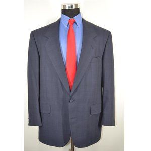 Gianelli 44R Sport Coat Blazer Suit Jacket Blue Pl